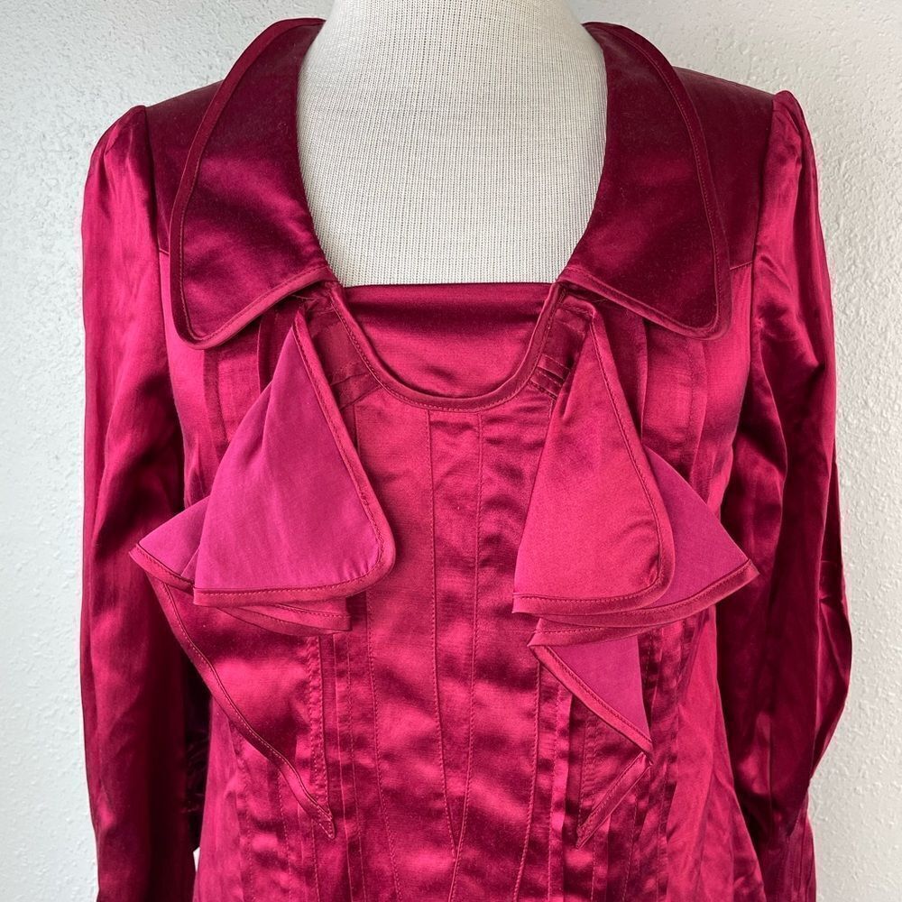 NWT BCBG MaxAzria Silk Blend Blouse Top Size S - Picture 2 of 8